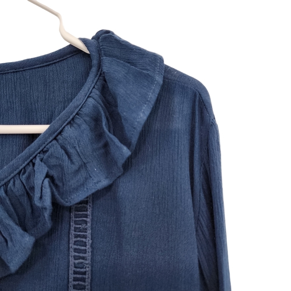 NorthStyle Women's Ruffle Long Sleeves Button Front Top - L - Picture 2 of 5
